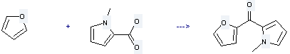 1H-Pyrrole-2-carboxylicacid, 1-methyl- is used to produce furan-2-yl-(1-methyl-1H-pyrrol-2-yl)-methanone by reaction with furan.